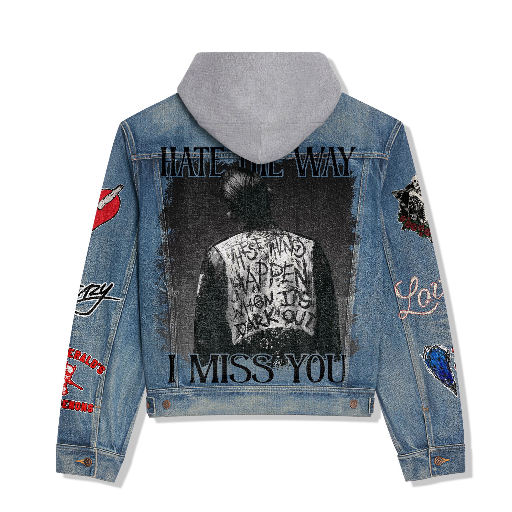 G-Eazy Music Style Hooded Denim Jacket For Fans