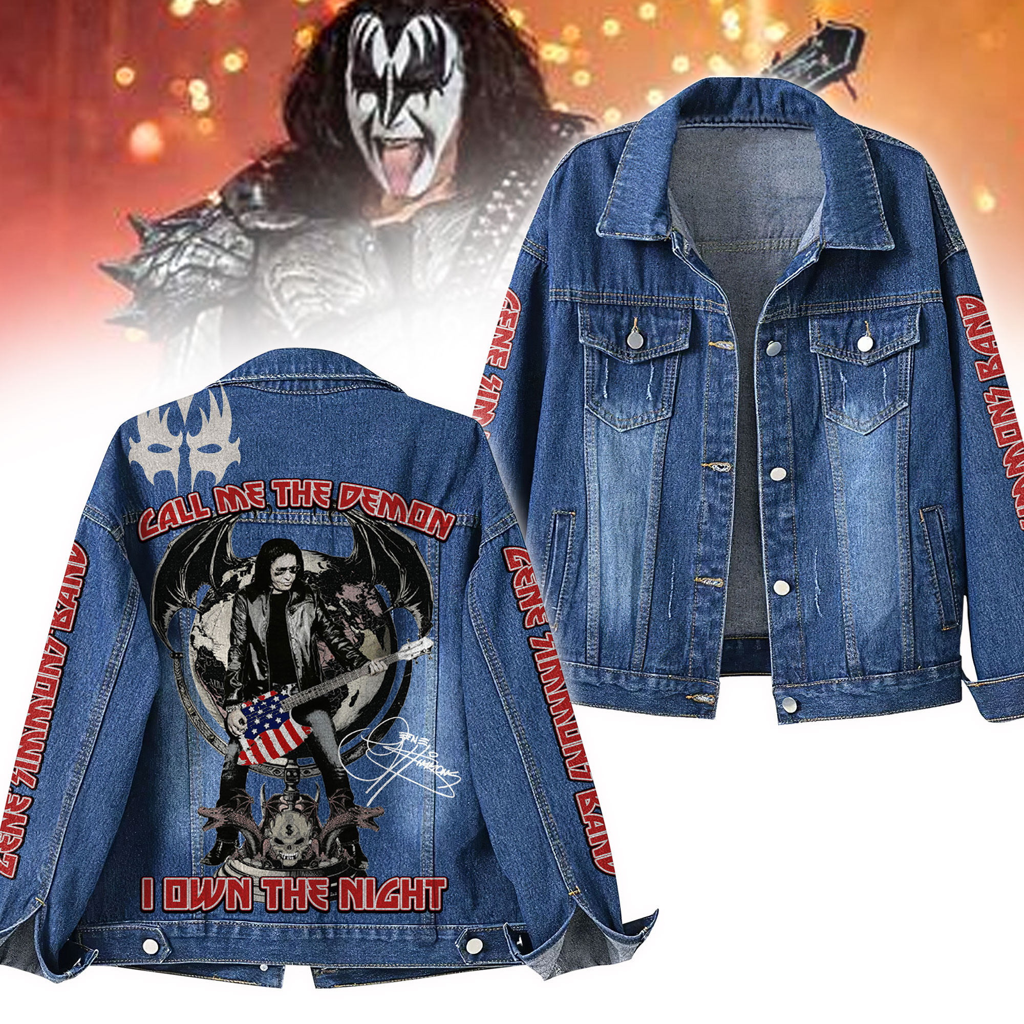 Gene Simmons Music Denim Jacket Gift For Fans