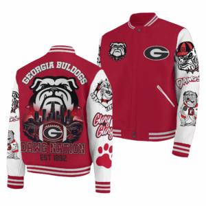 Georgia Bulldogs NCAA Style Baseball Jacket For Fans