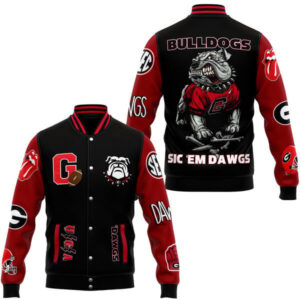 Georgia Bulldogs NCAA Style Baseball Jacket For Fans