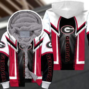 Georgia Bulldogs NCAA Style Fleece Zip Hoodie Jacket For Fans