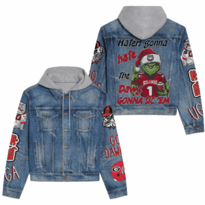 Georgia Bulldogs NCAA Style Hooded Denim Jacket For Fans