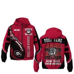 Georgia Bulldogs NCAA Style Windbreaker Jacket For Fans
