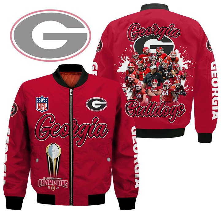 Georgia Bulldogs NFL Style Bomber Jacket For Fans