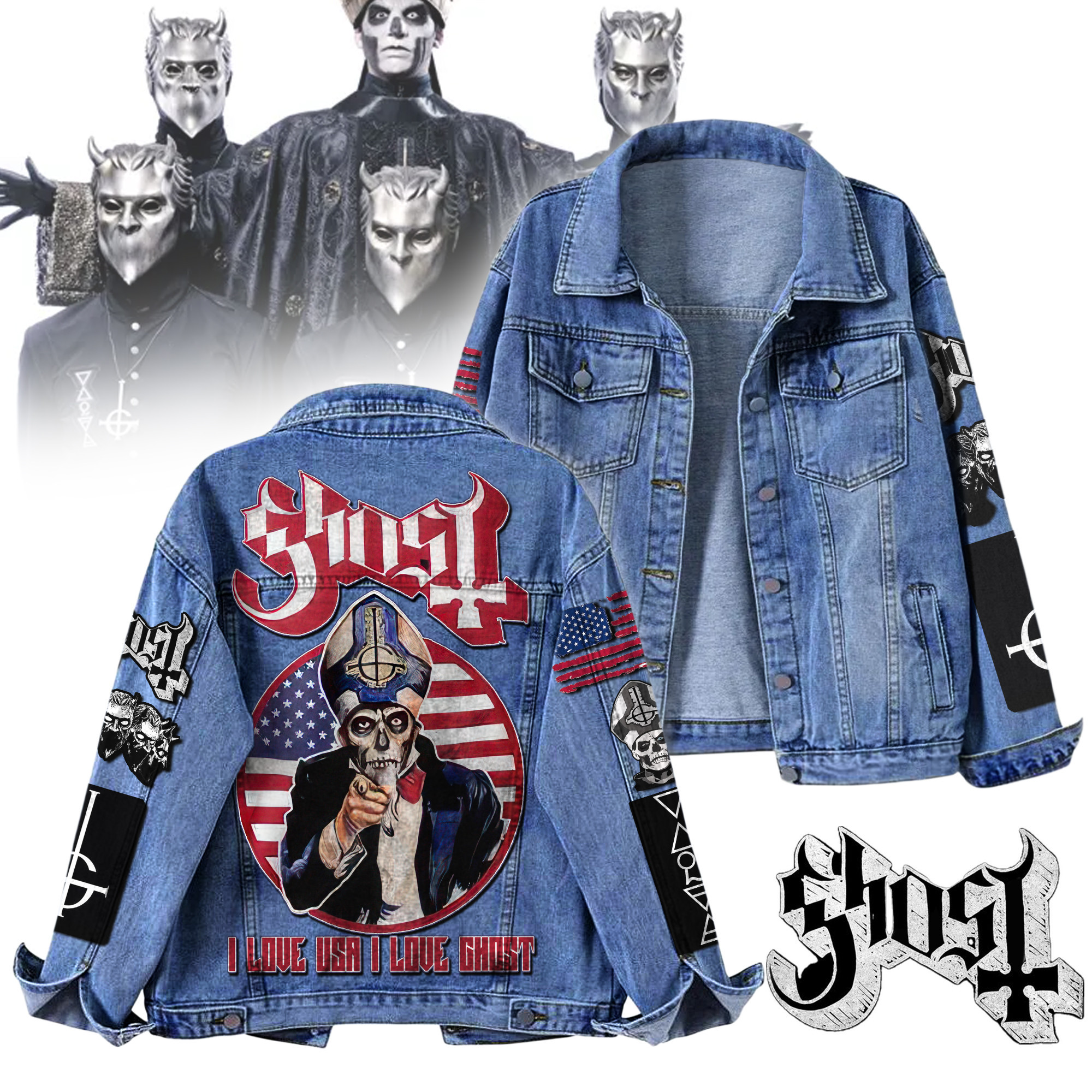 Ghost Music Denim Jacket Gift For Fans