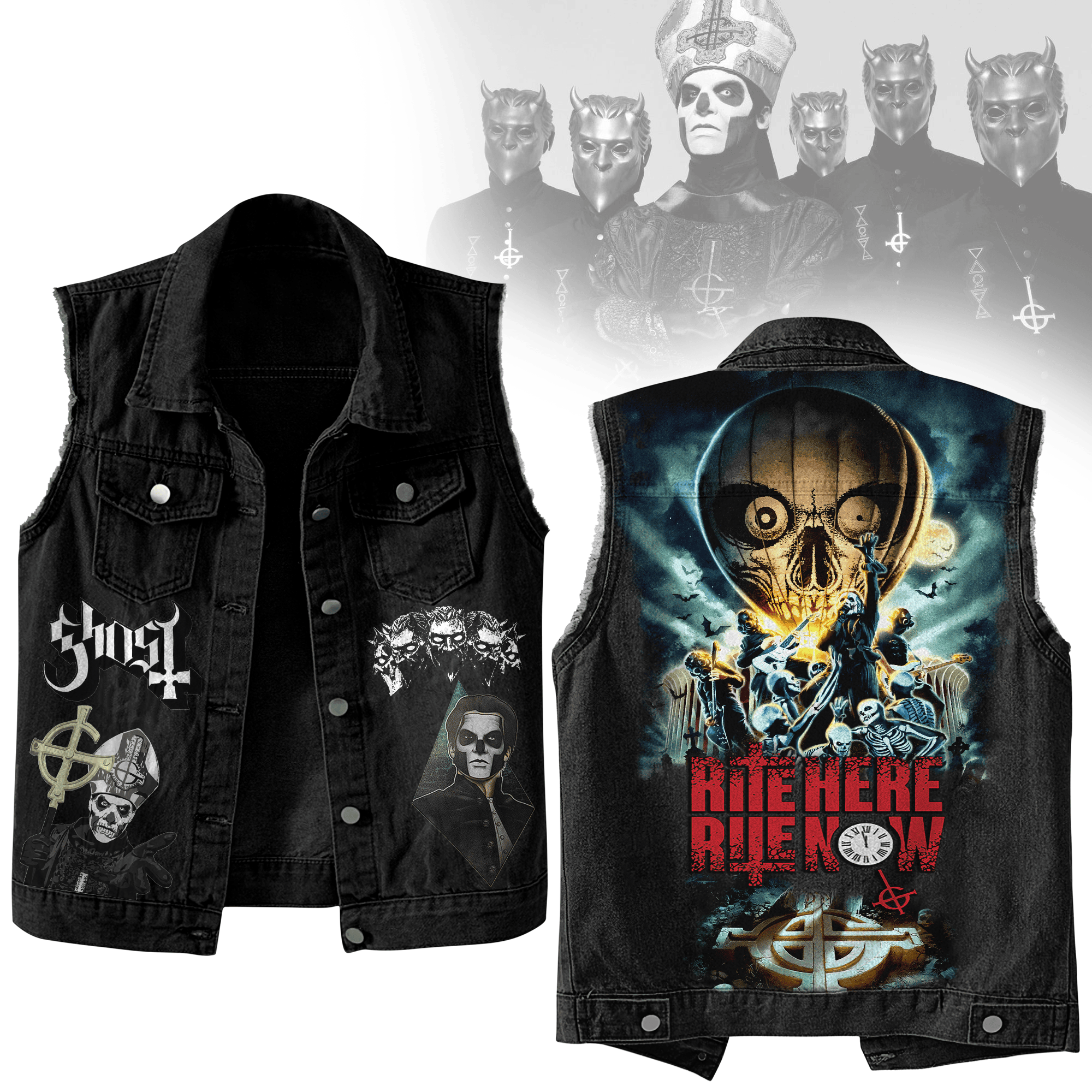 Ghost Music Style Sleeveless Jacket For Fans