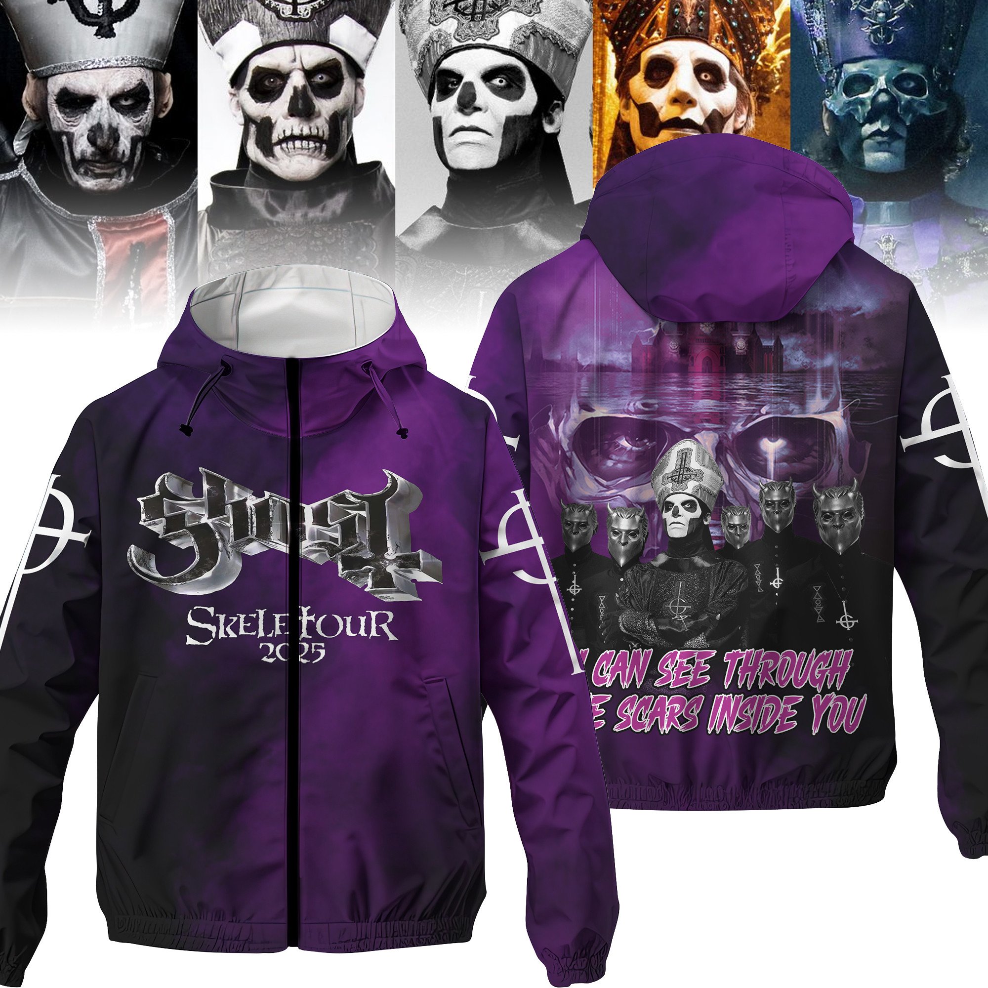 Ghost Music Style Windbreaker Jacket
