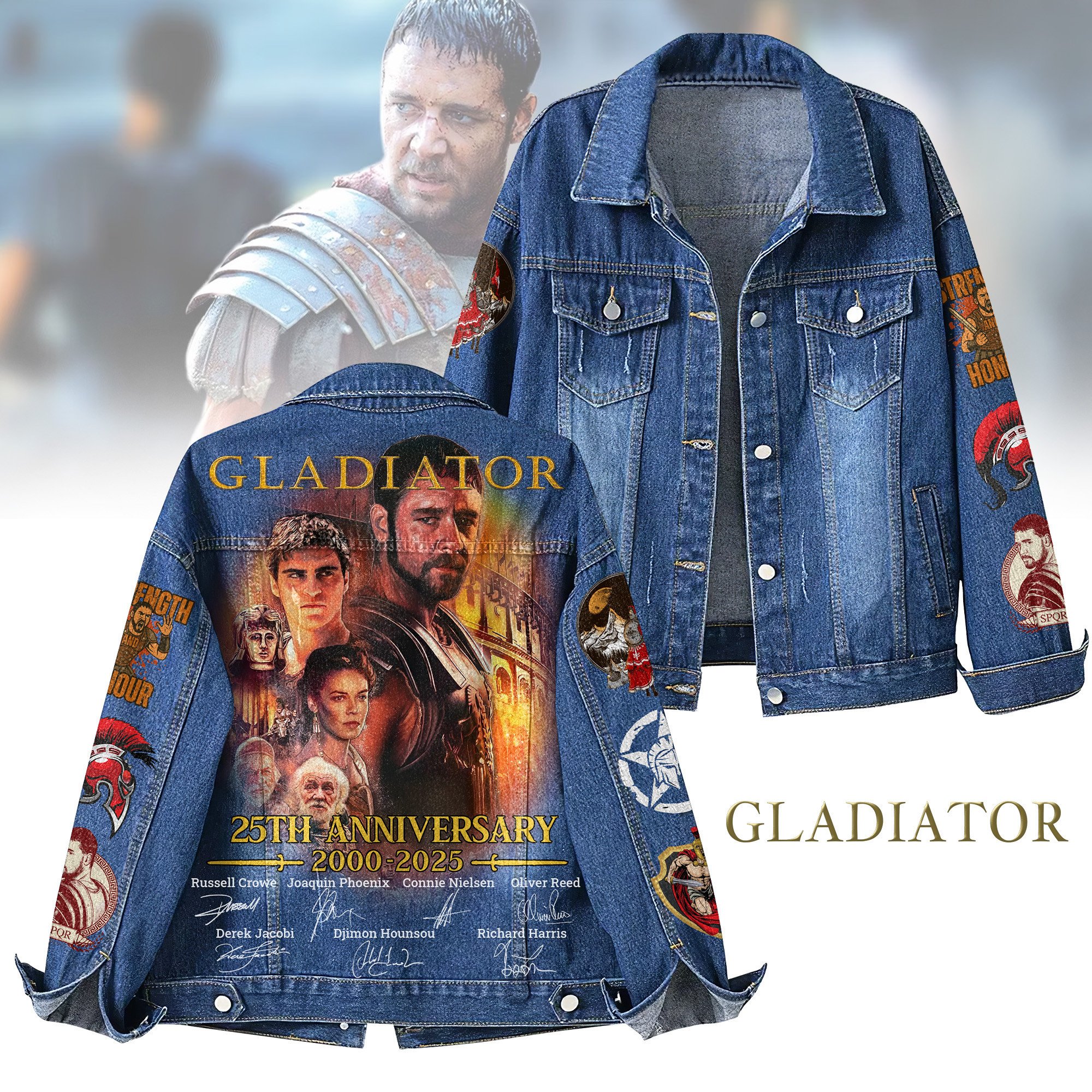 Gladiator Movies Denim Jacket Gift For Fans