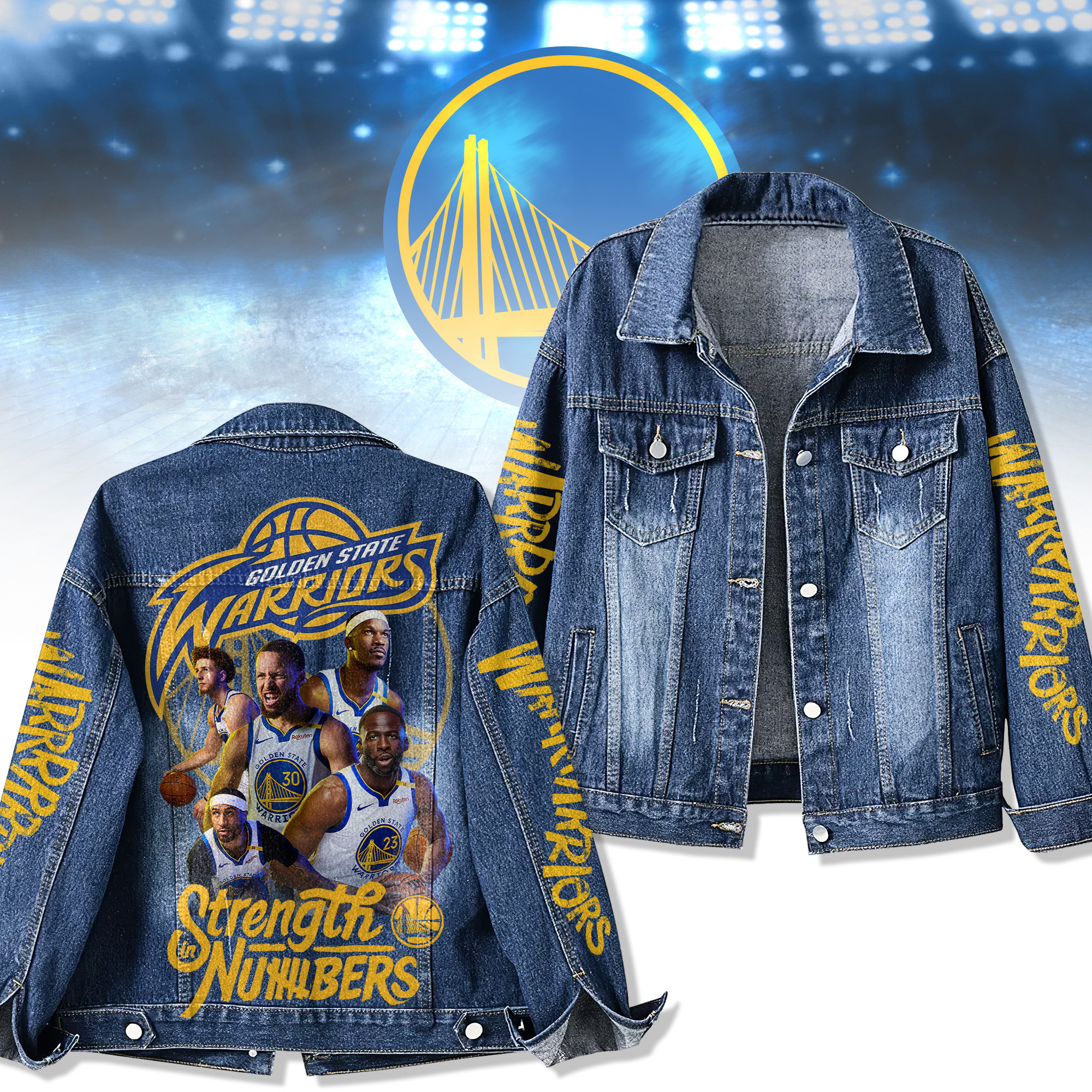 Golden State Warriors NBA Denim Jacket Gift For Fans
