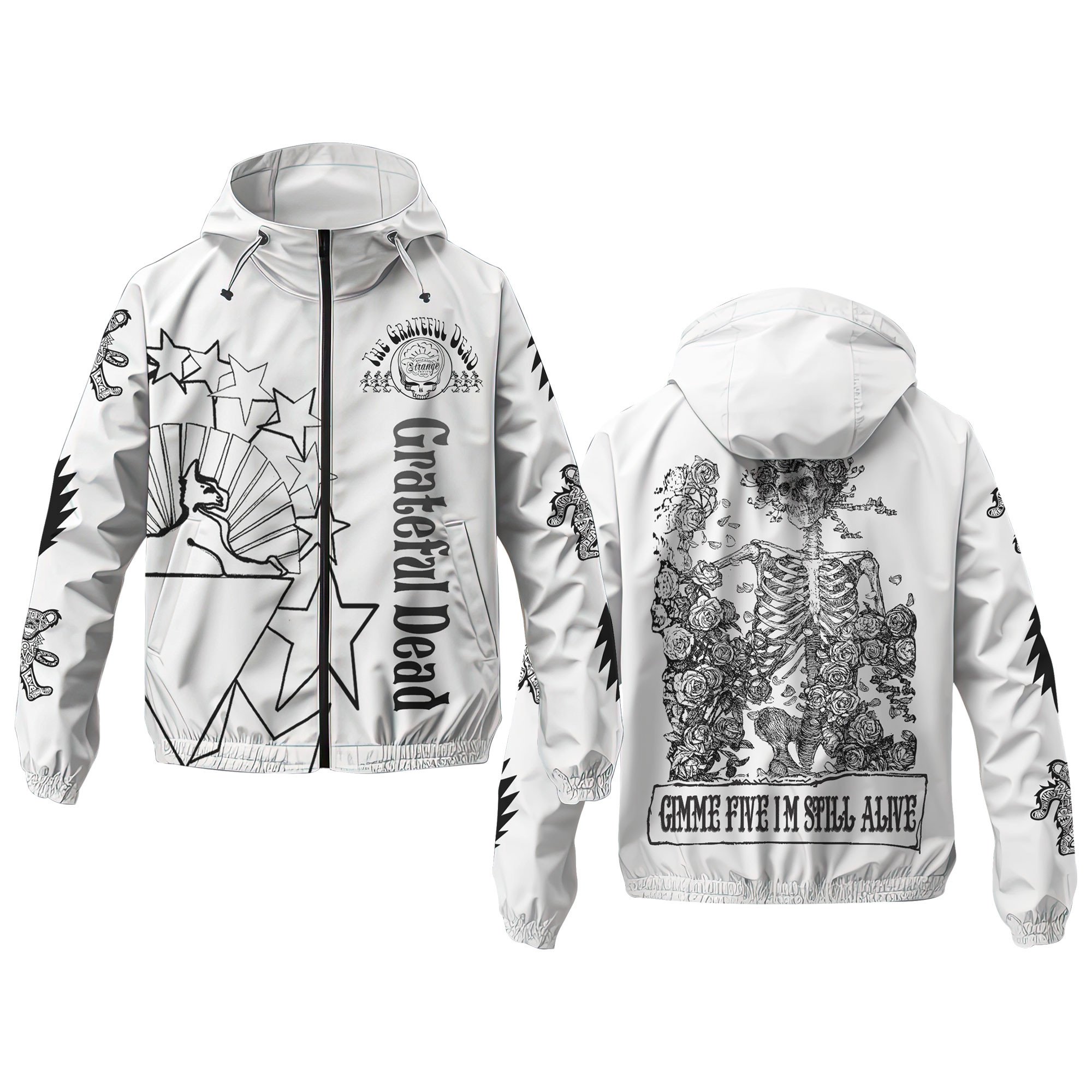 Grateful Dead Music Style Windbreaker Jacket For Fans