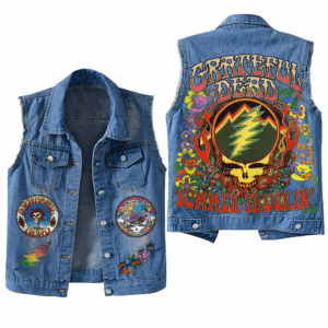 Grateful Dead Rock Band Music Style Sleeveless Jacket For Fans
