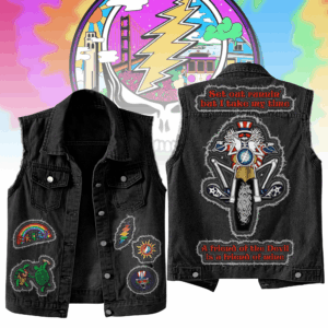 Grateful Dead Rock Band Music Style Sleeveless Jacket For Fans