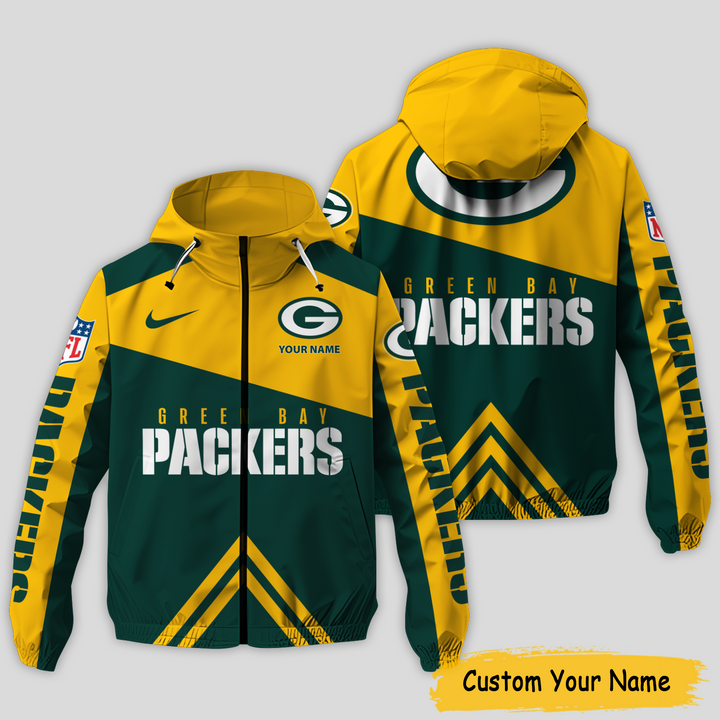 Green Bay Packers NFL Personalized Style Windbreaker Jacket For Fans