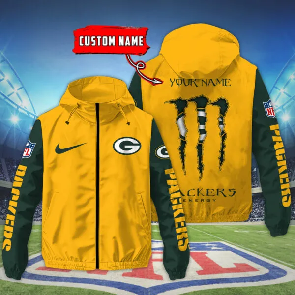 Green Bay Packers NFL Personalized Style Windbreaker Jacket For Fans