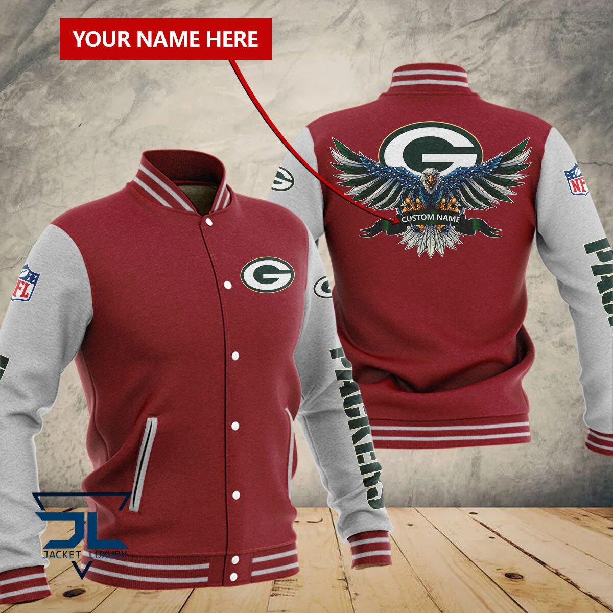 Green Bay Packers NFL Style Baseball Jacket For Fan