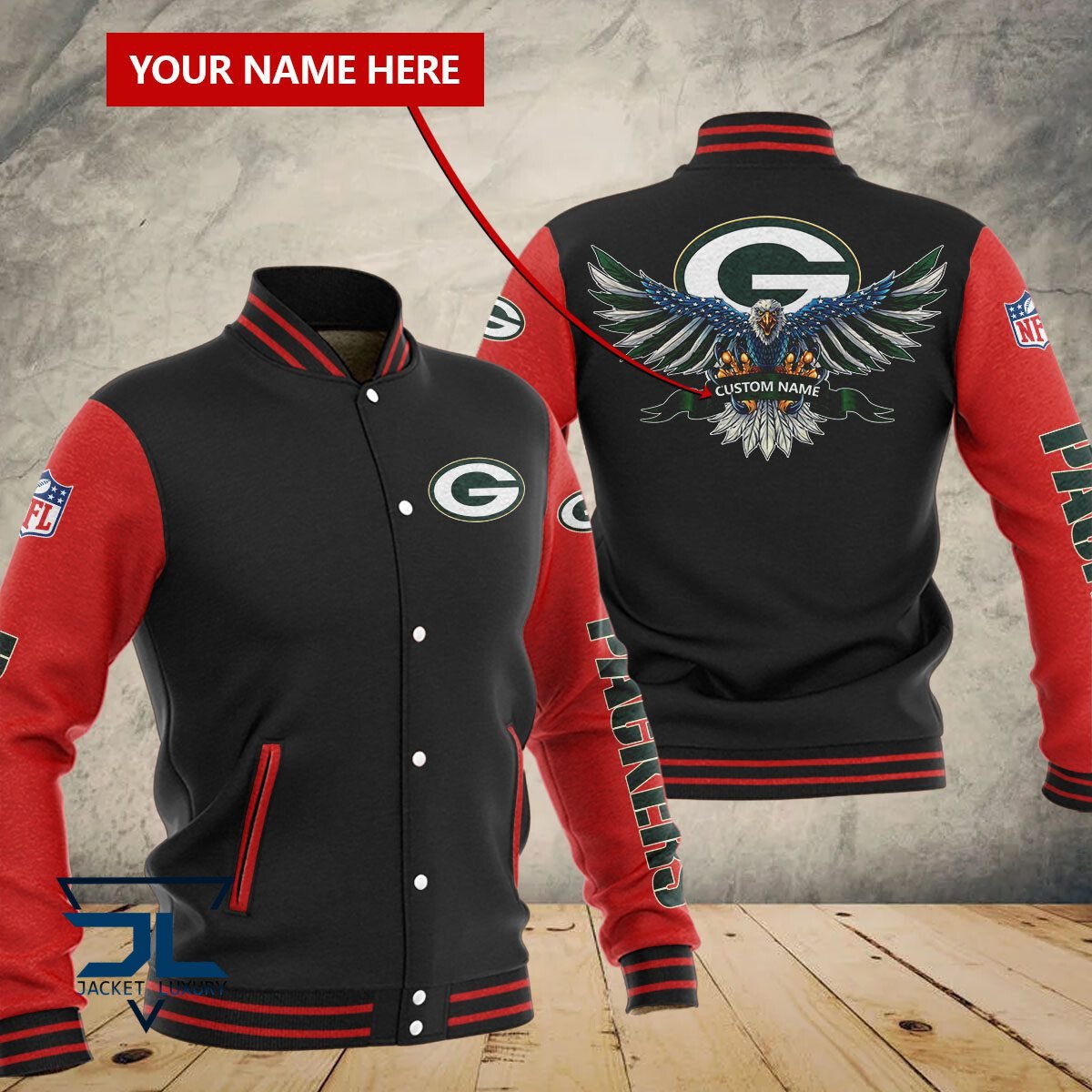 Green Bay Packers NFL Style Baseball Jacket For Fan