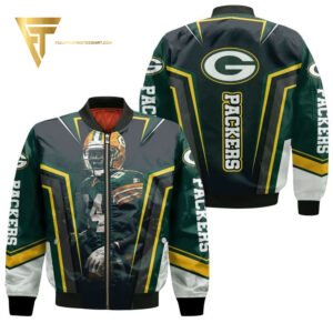 Green Bay Packers NFL Style Bomber Jacket For Fans