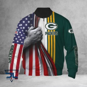 Green Bay Packers NFL Style Bomber Jacket For Fans