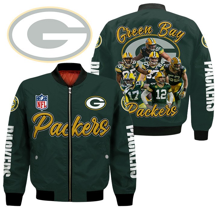 Green Bay Packers NFL Style Bomber Jacket For Fans