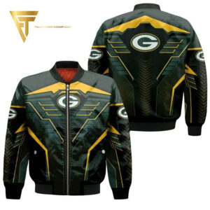 Green Bay Packers NFL Style Bomber Jacket For Fans