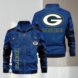 Green Bay Packers NFL Style Denim Jacket For Fans