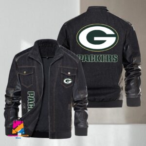 Green Bay Packers NFL Style Denim Jacket For Fans