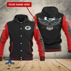 Green Bay Packers NFL Style Hooded Baseball Jacket For Fan