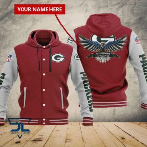Green Bay Packers NFL Style Hooded Baseball Jacket For Fan