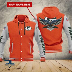 Green Bay Packers NFL Style Hooded Baseball Jacket For Fan
