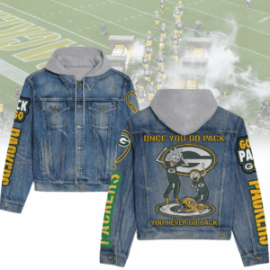 Green Bay Packers NFL Style Hooded Denim Jacket For Fans