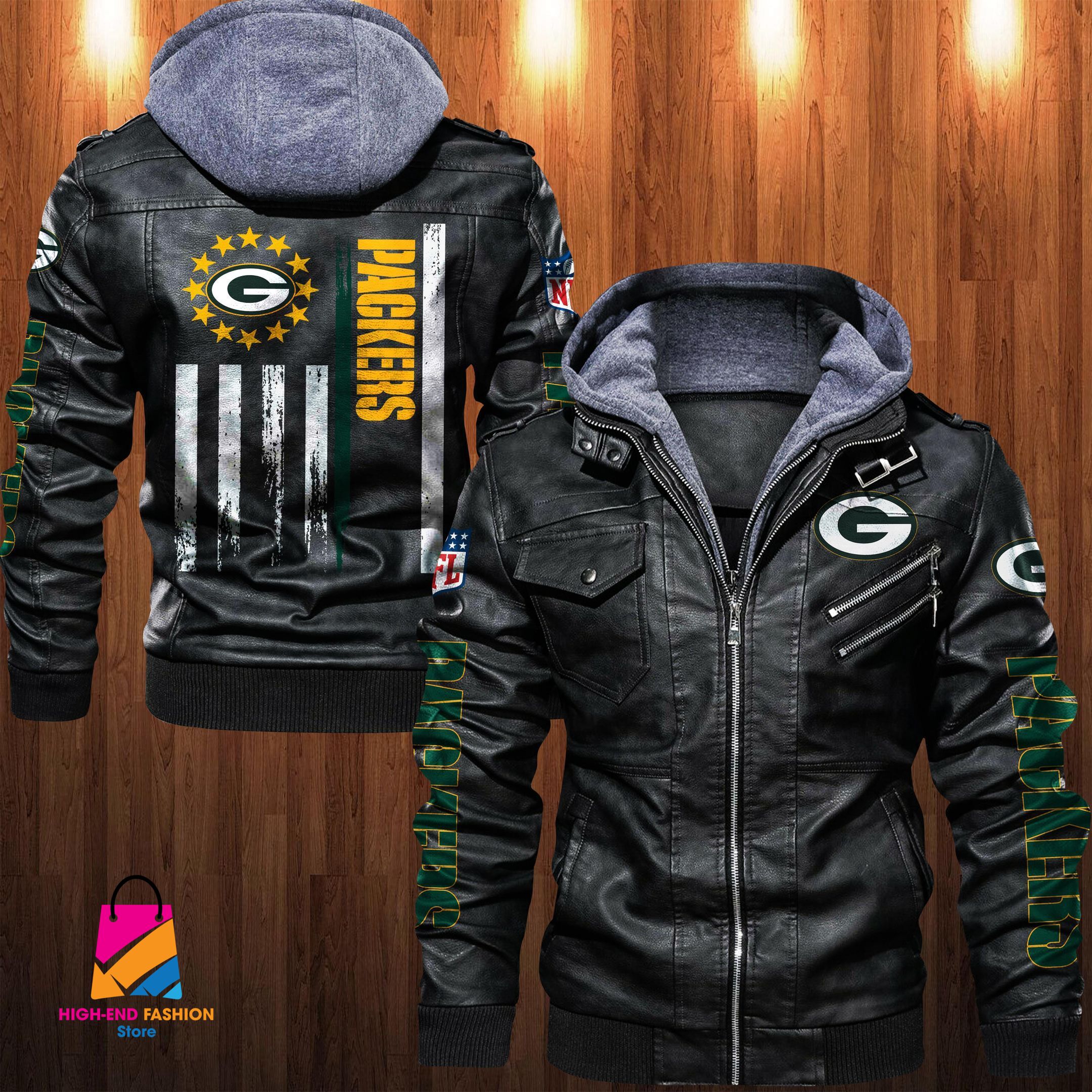Green Bay Packers NFL Style Leather Jacket For Fan