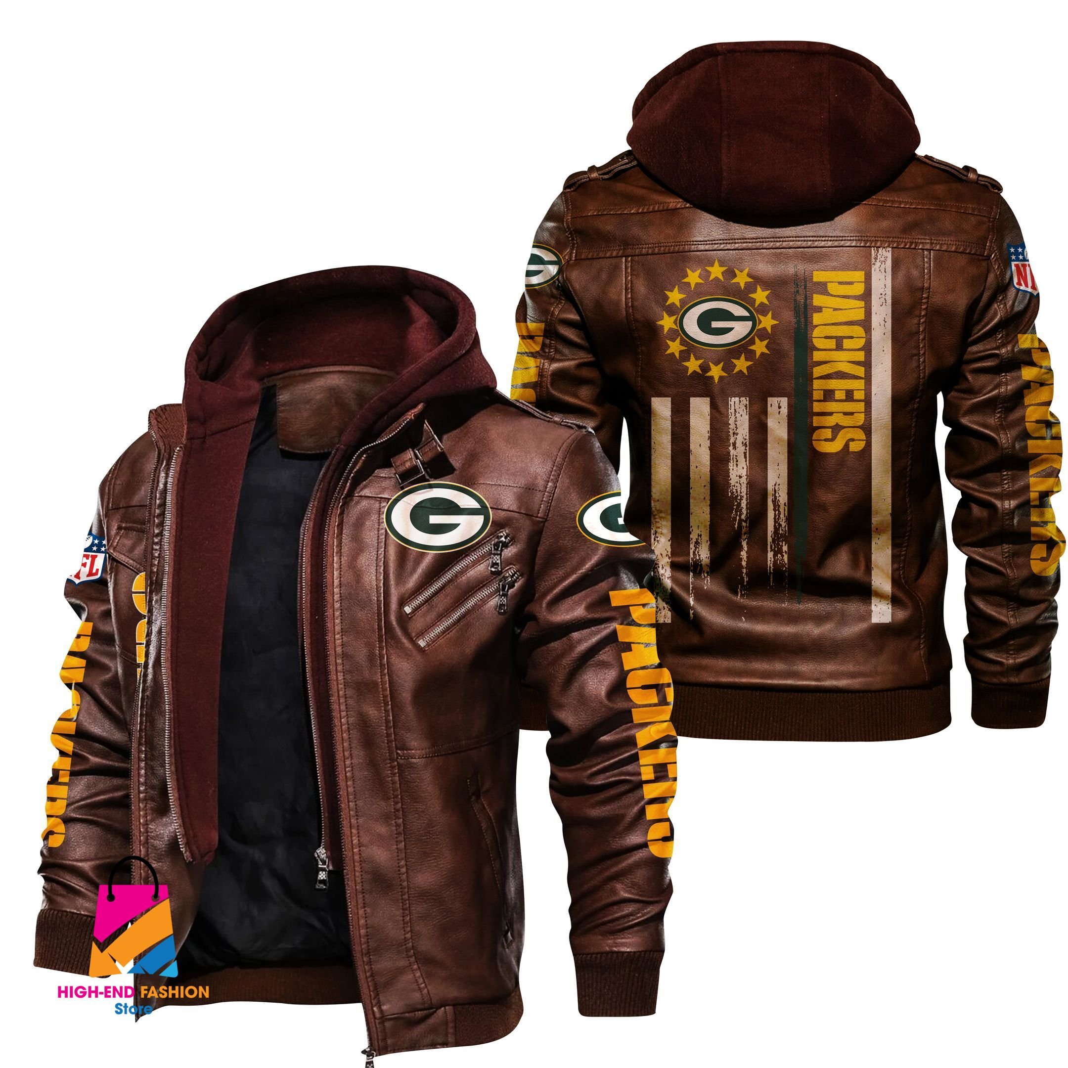 Green Bay Packers NFL Style Leather Jacket For Fan
