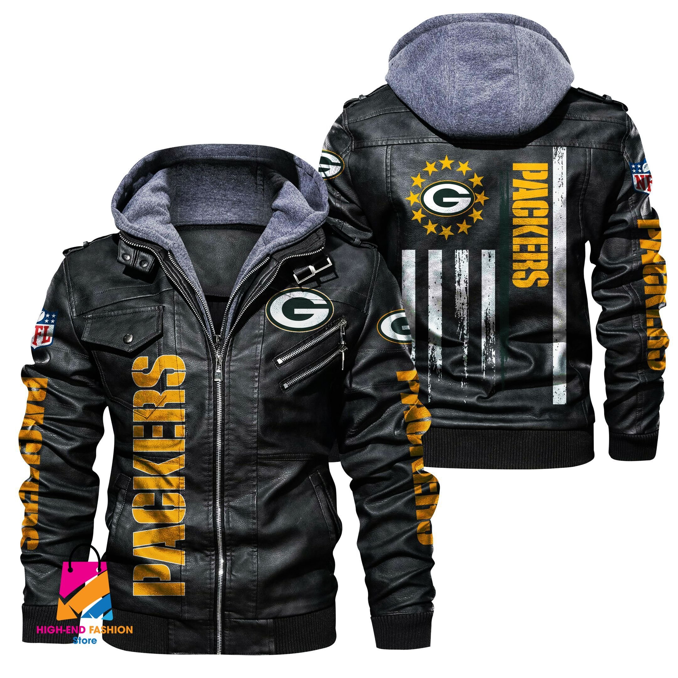 Green Bay Packers NFL Style Leather Jacket For Fan