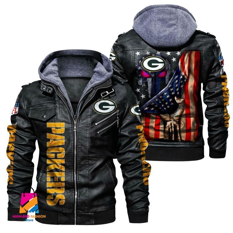 Green Bay Packers NFL Style Leather Jacket For Fan