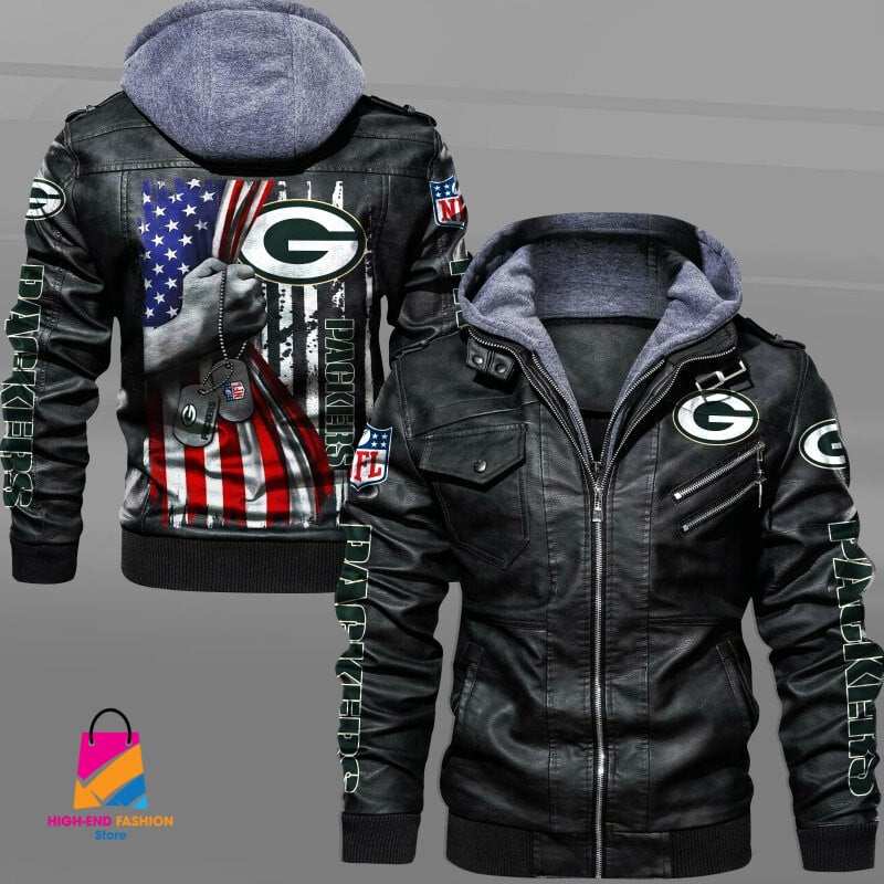 Green Bay Packers NFL Style Leather Jacket For Fan