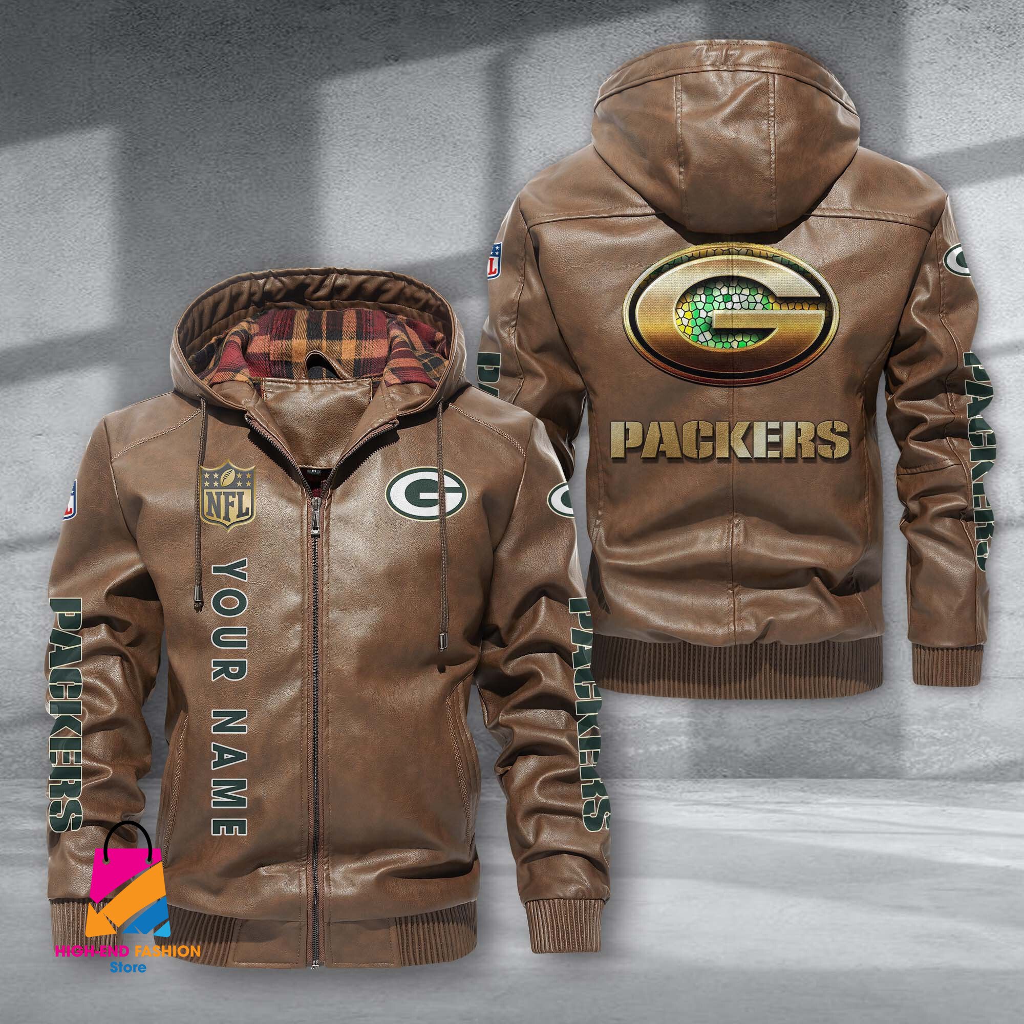 Green Bay Packers NFL Style Leather Jacket For Fans