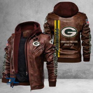 Green Bay Packers NFL Style Leather Jacket For Fans