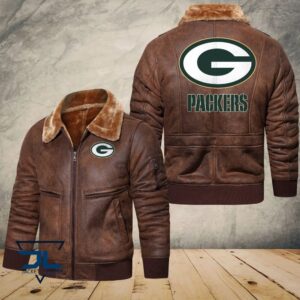 Green Bay Packers NFL Style Leather Jacket For Fans