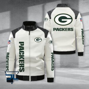 Green Bay Packers NFL Style Leather Jacket For Fans