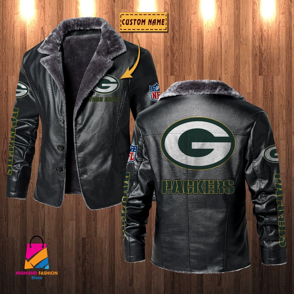 Green Bay Packers NFL Style Leather Jacket For Fans