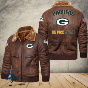 Green Bay Packers NFL Style Leather Jacket For Fans