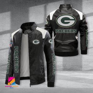 Green Bay Packers NFL Style Leather Jacket For Fans