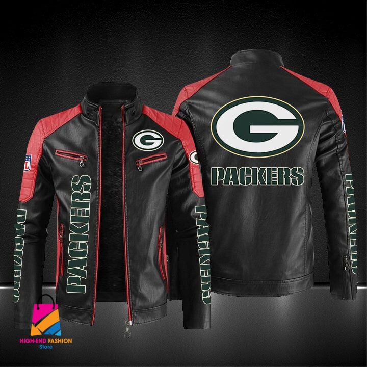 Green Bay Packers NFL Style Leather Jacket For Fans