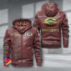 Green Bay Packers NFL Style Leather Jacket For Fans