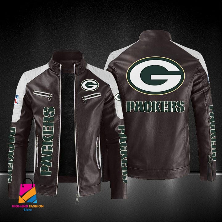 Green Bay Packers NFL Style Leather Jacket For Fans