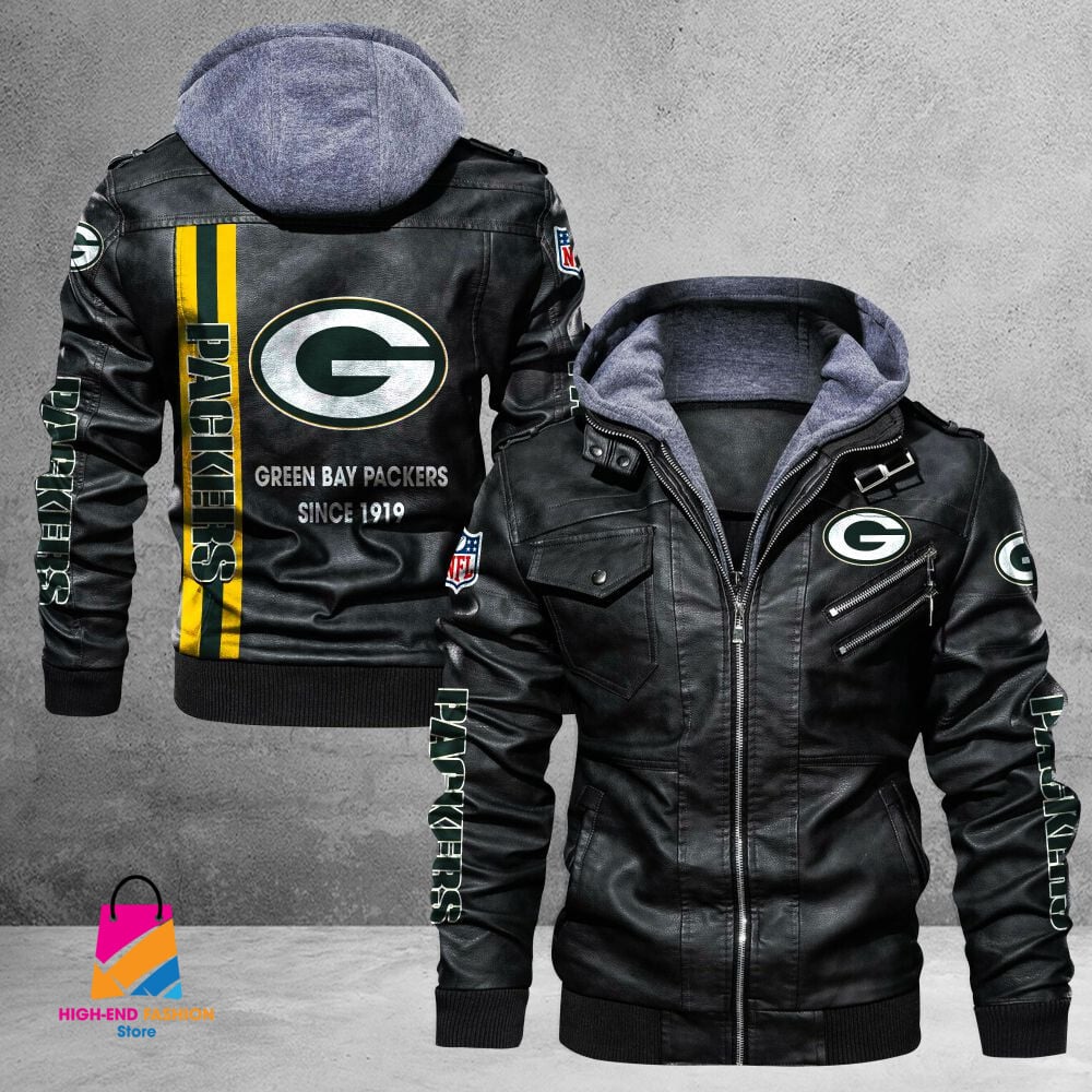 Green Bay Packers NFL Style Leather Jacket For Fans
