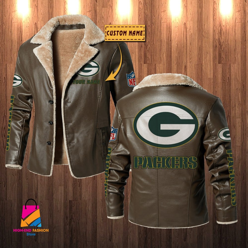 Green Bay Packers NFL Style Leather Jacket For Fans