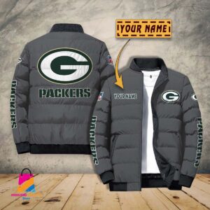 Green Bay Packers NFL Style Puffer Jacket For Fans