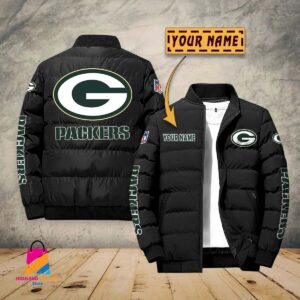 Green Bay Packers NFL Style Puffer Jacket For Fans