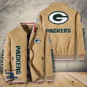 Green Bay Packers NFL Style Puffer Jacket For Fans